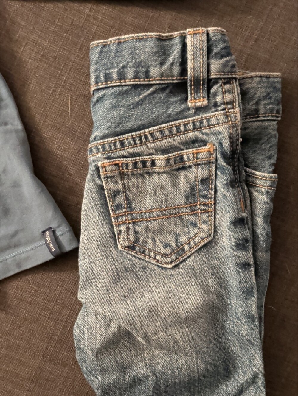Blue Graphic Long-Sleeve Tee & Denim Jeans Set - Picture 3 of 3